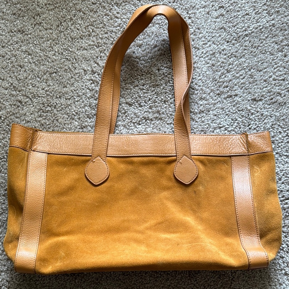 Mark & Graham Camel Suede Tote